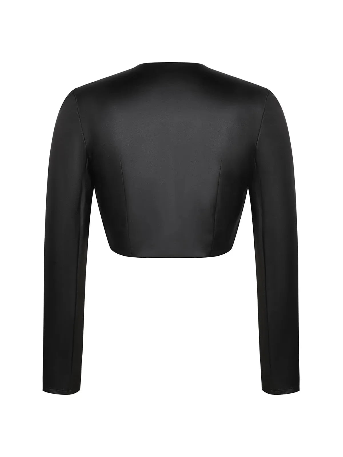 Shapewear Faux Leather Corset Midi Dress Bolero Jacket Set