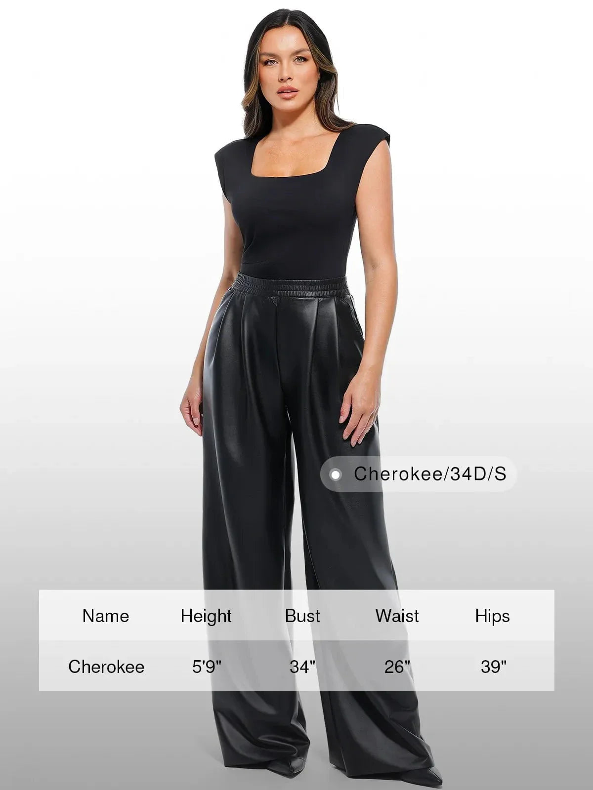 Faux Leather High Waisted Wide Leg Pants