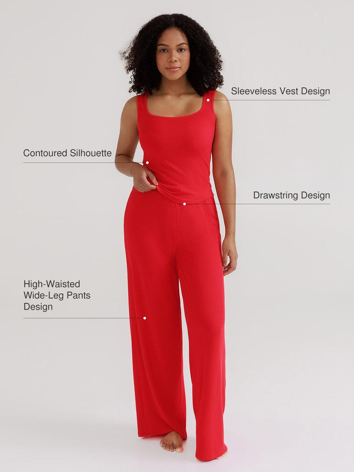 Modal Tank Top & Drawstring Pant Pajama Set