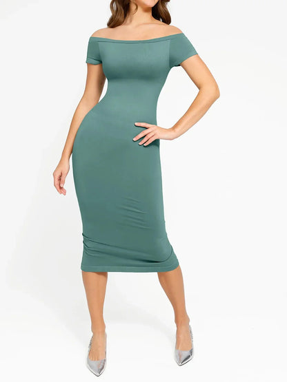 Shapewear Eco-Friendly Sculpting Midi Dress Set