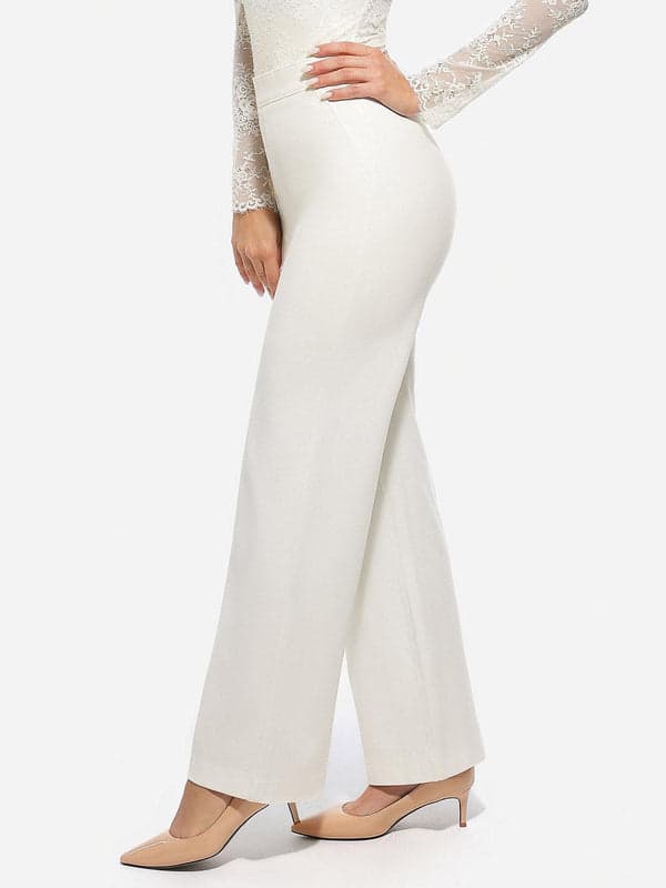 Velvet Wide-Leg Sculpting Trousers