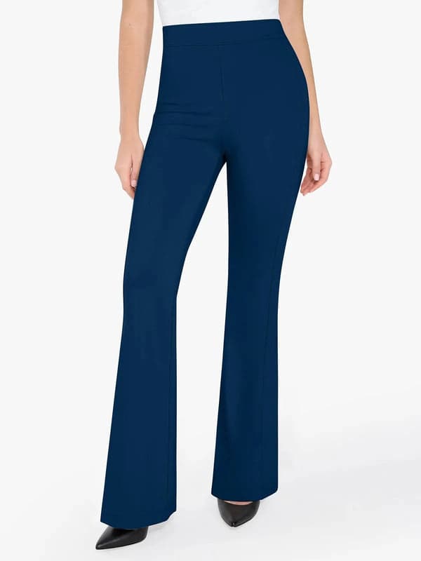 Velvet Wide-Leg Sculpting Trousers