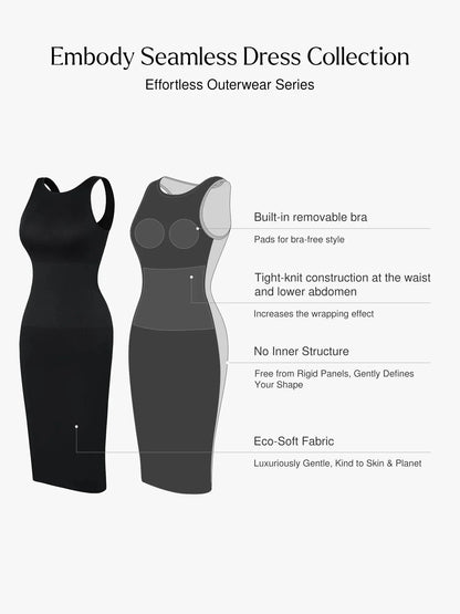 Shapewear Eco-Friendly Sculpting Midi Dress Set