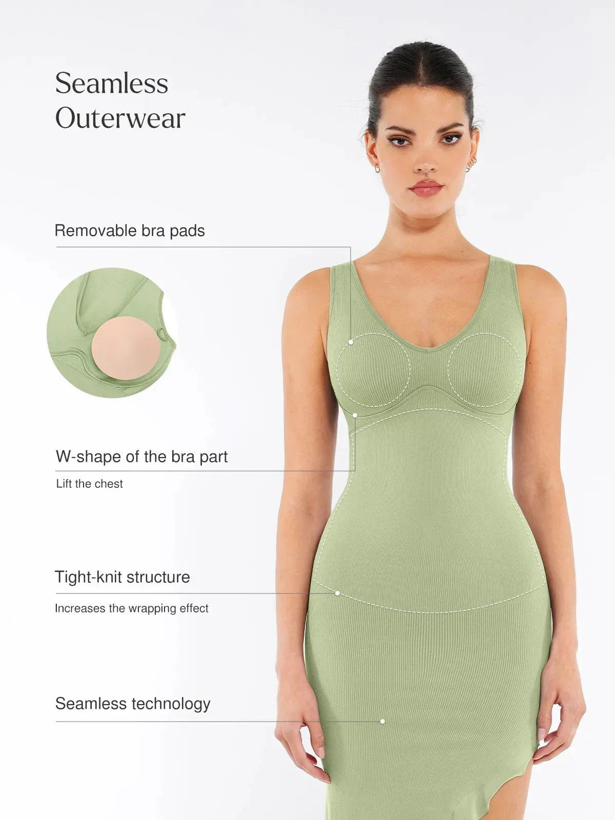 Shapewear Sleeveless Sculpting Dress Set