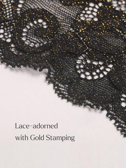 Ensemble body sculptant en dentelle gainant avec jupe mi-longue amincissante