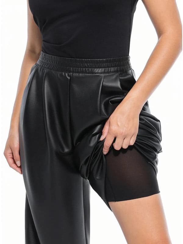 Velvet Wide-Leg Sculpting Trousers