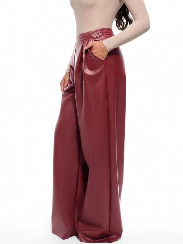 Velvet Wide-Leg Sculpting Trousers