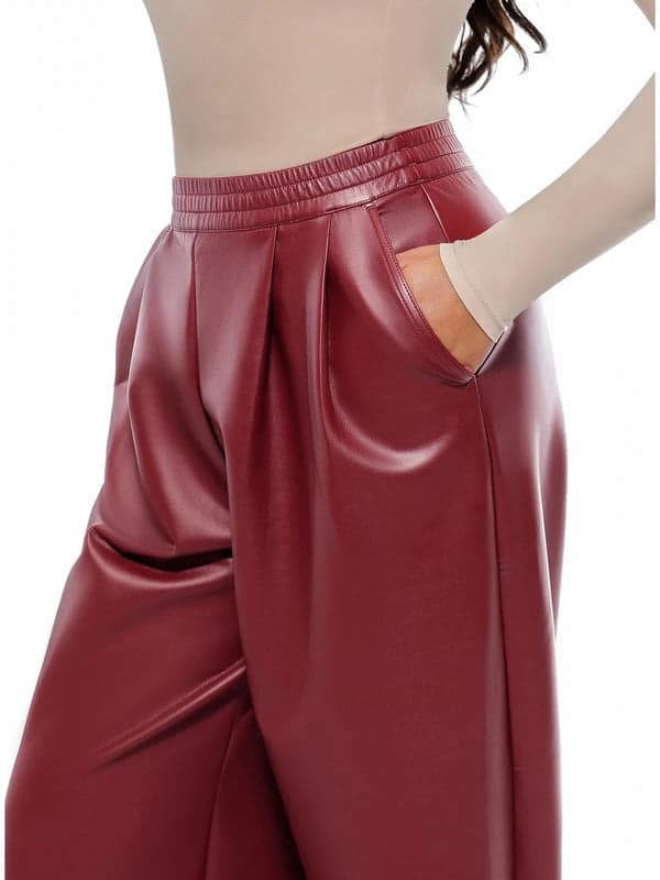 Velvet Wide-Leg Sculpting Trousers